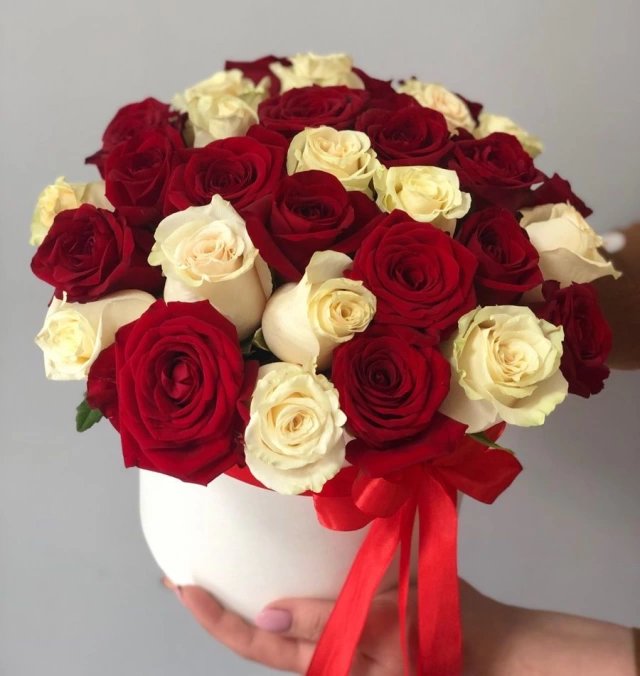 Caja de 40 rosas mixtas