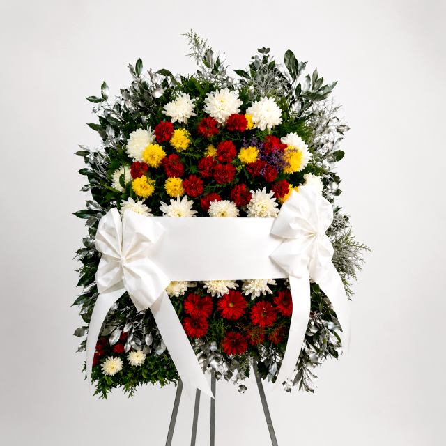 Corona fúnebre mediana