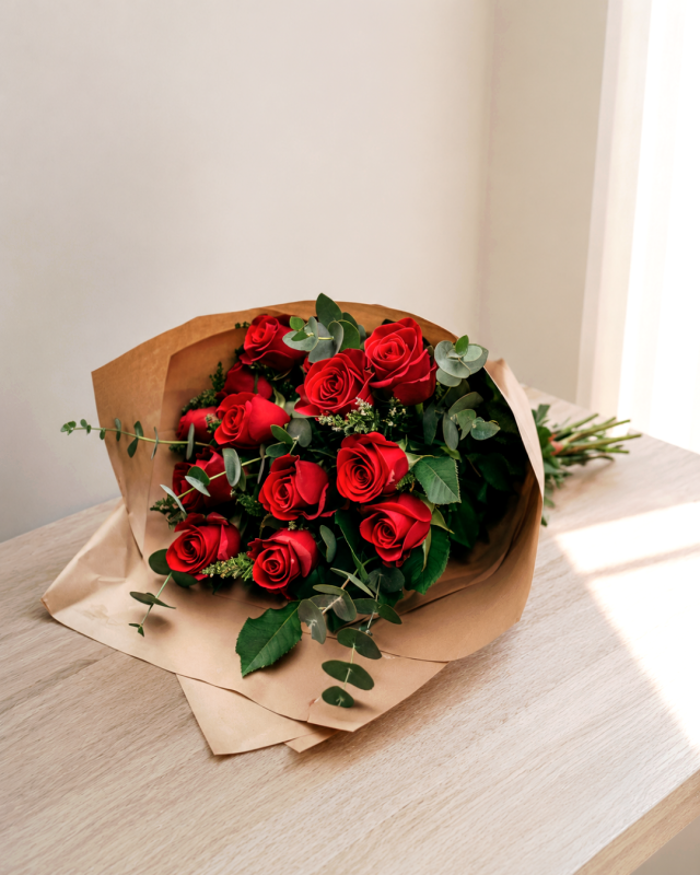 Ramo de 22 rosas rojas